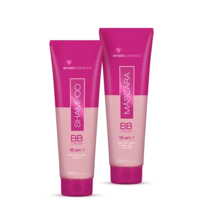 BB Cream Deep Hair Mask  Effect Nourishing Sunscreen 18 in 1 Treatment Kit 2x300ml - Senses