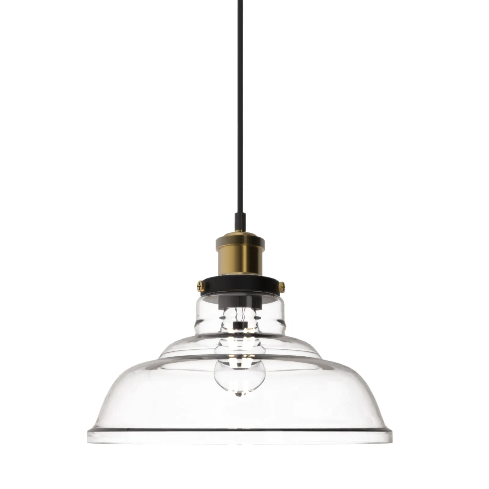FORTUNE 1-Light Retro Glass Pendant Light Antique E27
